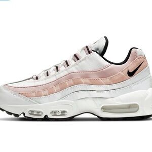 Nike Women's Air Max 95 Champagne Pink and White Sneakers